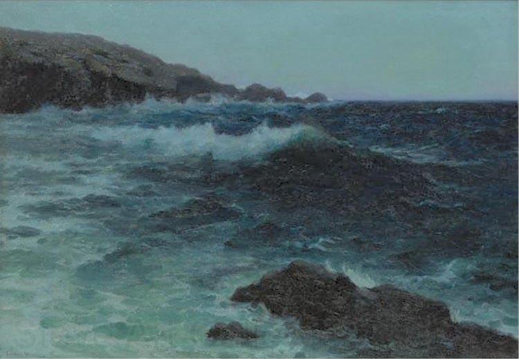Lionel Walden Hawaiian Coastline, oil painting by Lionel Walden Norge oil painting art